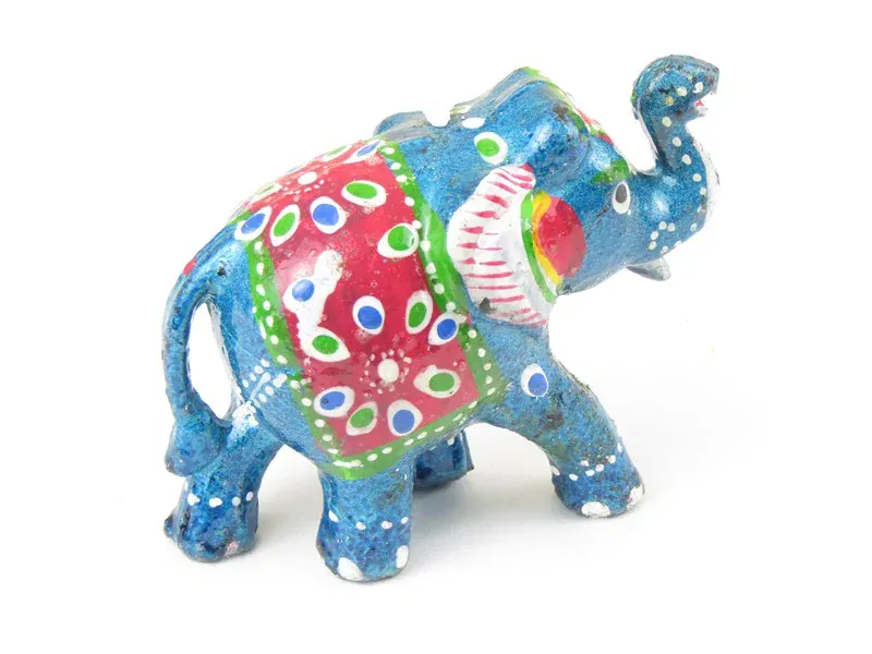 Slon z Indie modrý z pryskyřice 9 cm