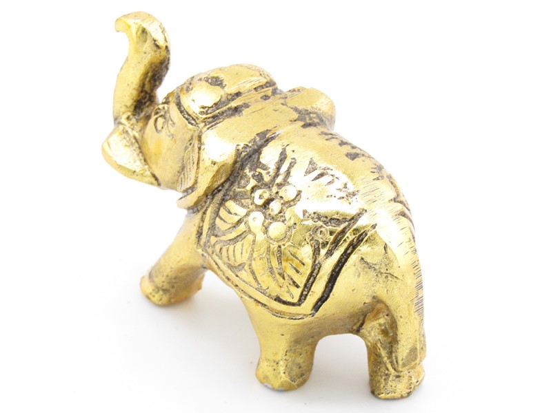 Kovový slon žlutý 7 cm