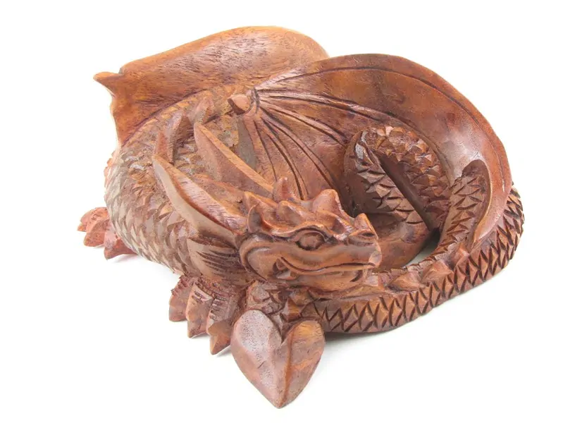 Dřevěný drak z Indonésie 17 cm