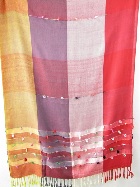 Šál z Indie s uzlíky 2 m