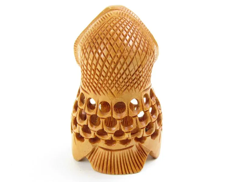 Dřevěná sova z citrusu 8 cm