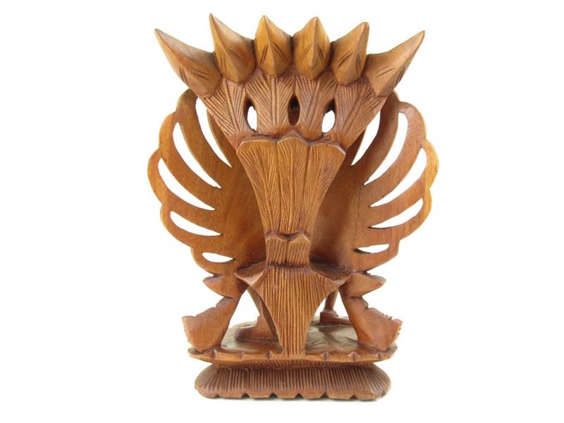 Dřevěná socha Višnua a Garudy 22 cm
