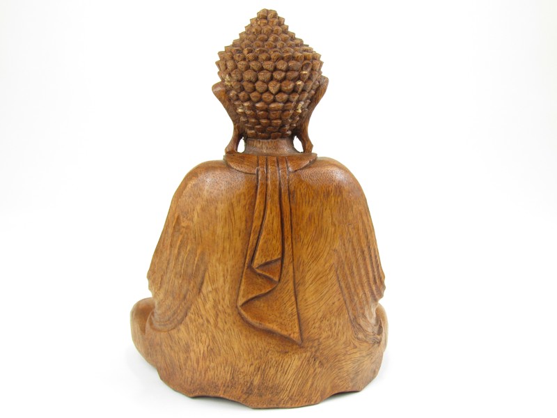 Socha Buddha ze dřeva 30 cm