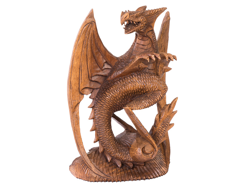 Dřevěný drak saurus 42 cm 