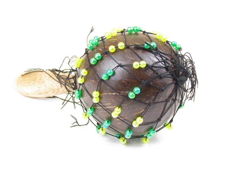 Rumbakoule z kokosu a s korálky na síťce