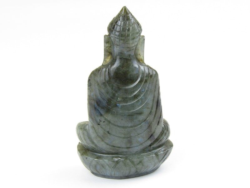 Socha Buddha z labradoritu 13 cm