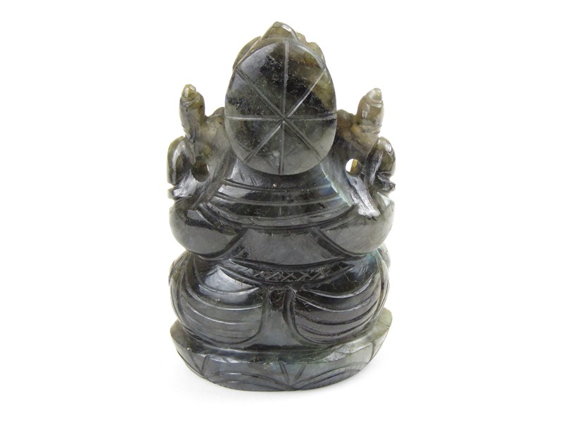 Socha Ganéše z labradoritu 11 cm