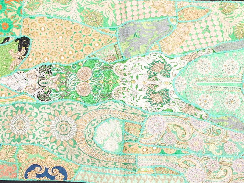 Nástěnná orientální dekorace zelená