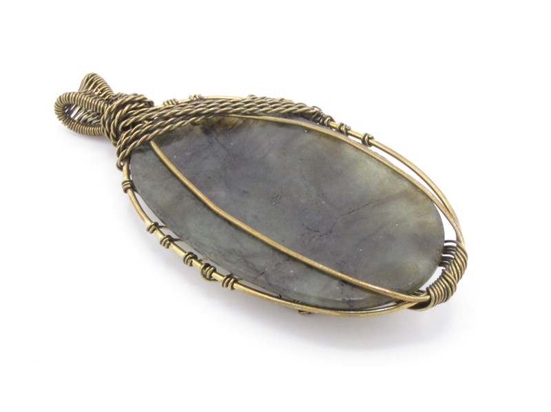 Labradorit oválný se stromem