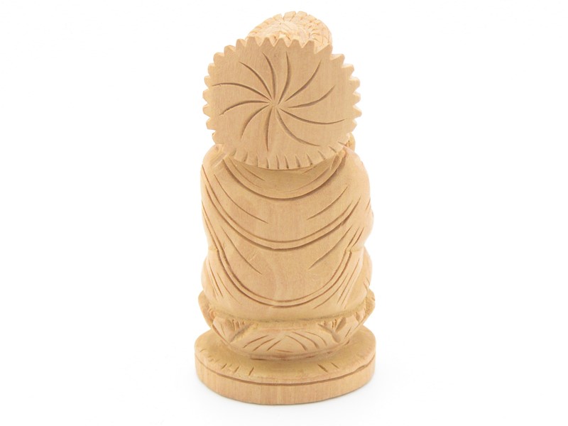 Dřevěná socha Buddhy 8 cm světlá