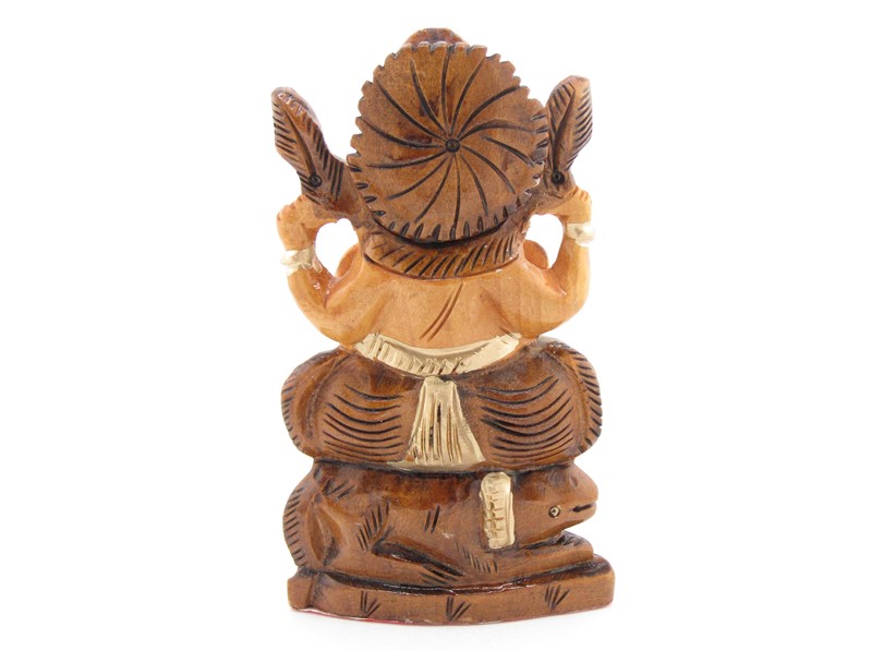 Dřevěná soška Ganéše 15 cm