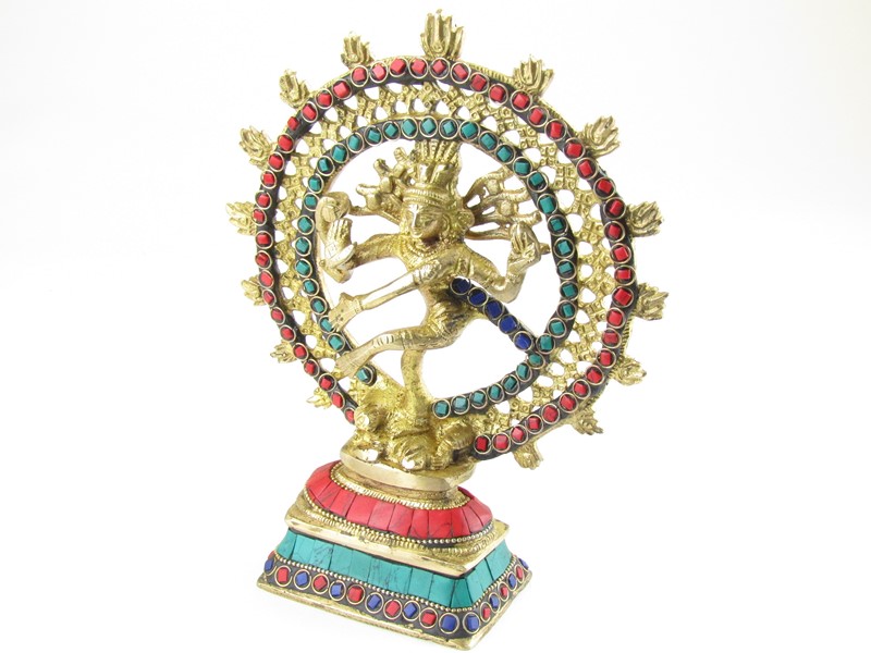 Nataraj z mosazi z Indie 20 cm