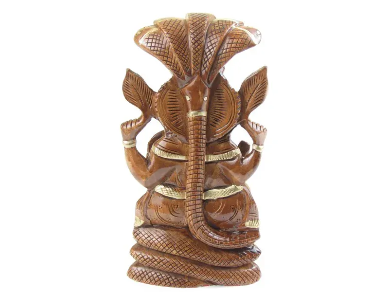 Dřevěná soška boha Ganéše 20 cm