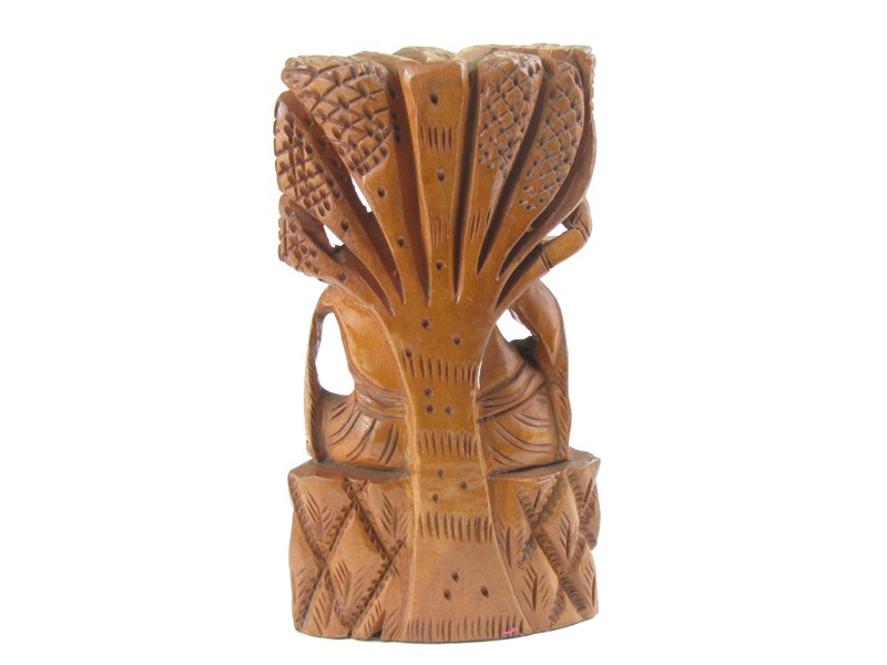 Dřevěná soška Krišny 15 cm 