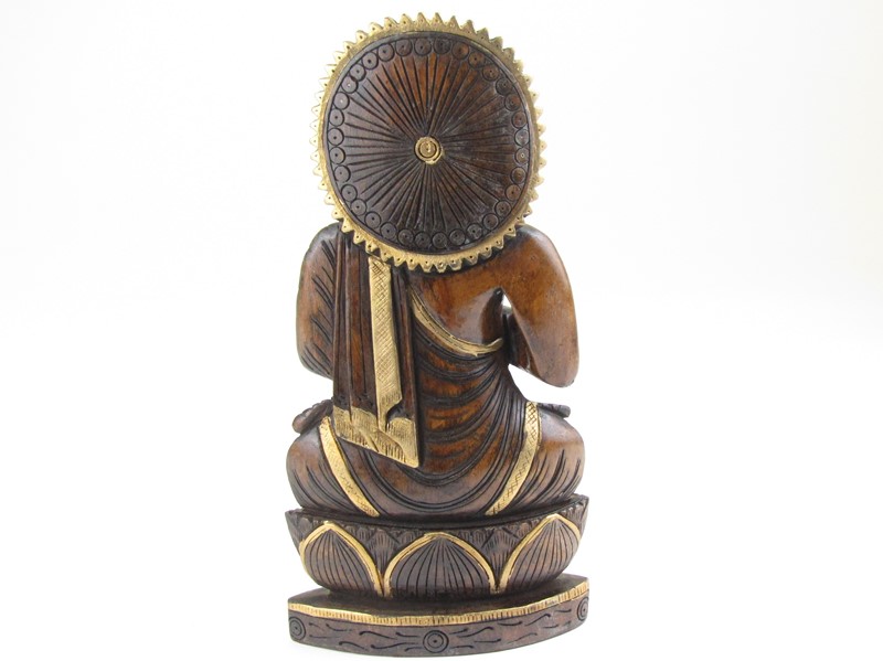 Dřevěná socha Buddhy 25 cm 