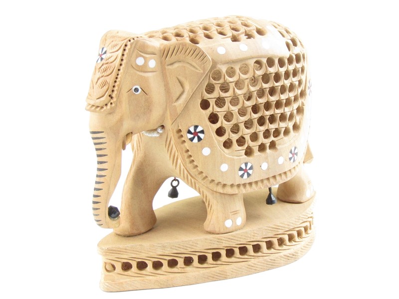 Slon ze dřeva z Indie 14 cm