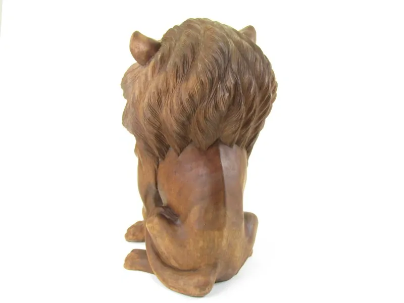 Lev ze dřeva z Indonésie 50 cm
