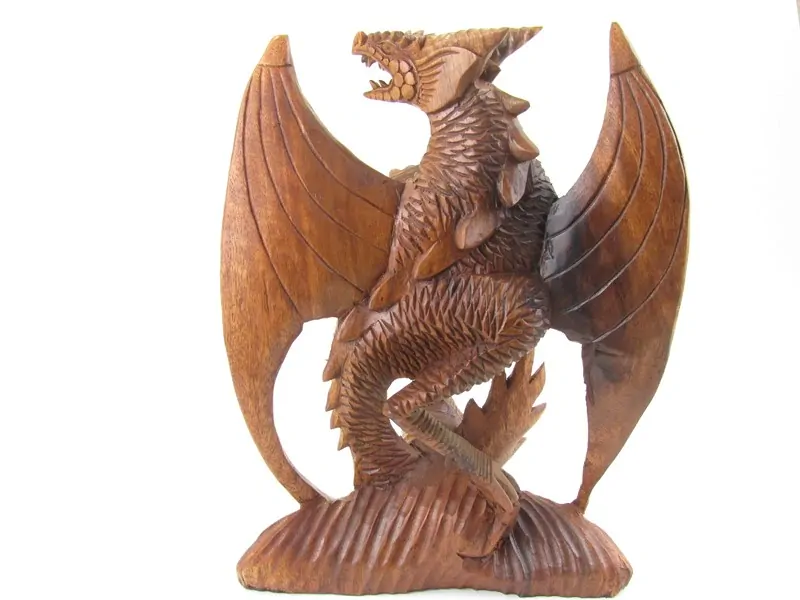 Dřevěný drak saurus 33 cm 