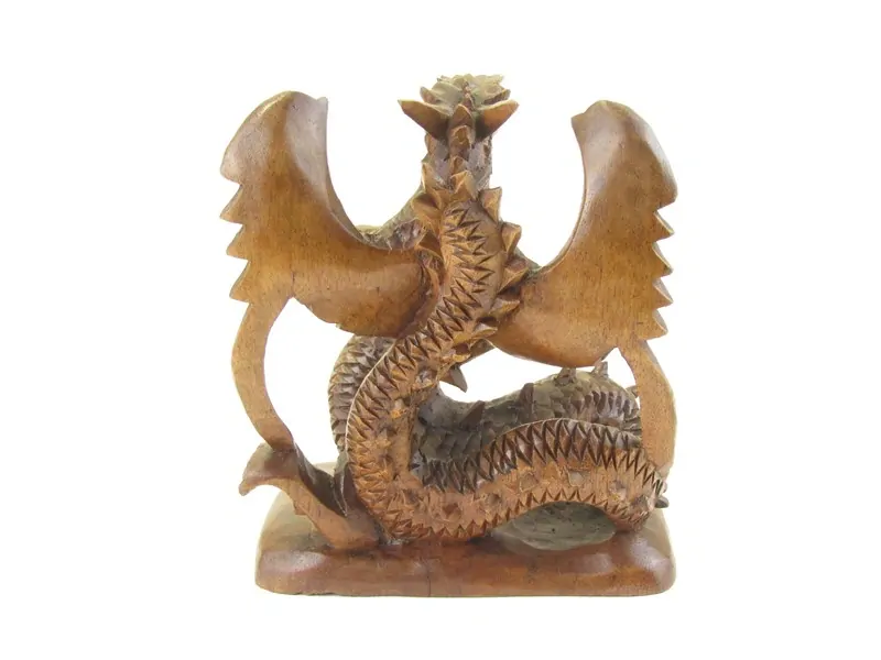 Dřevěný drak saurus 15 cm