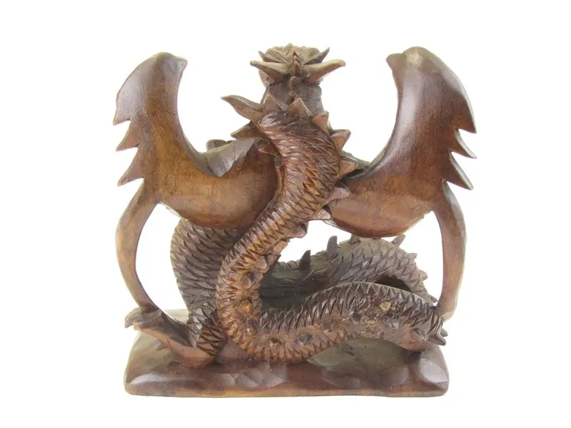 Dřevěný drak saurus 18 cm 
