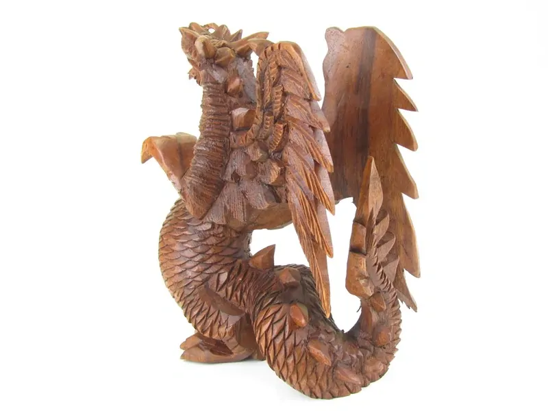 Dřevěný drak z Indonésie s křídly 20 cm