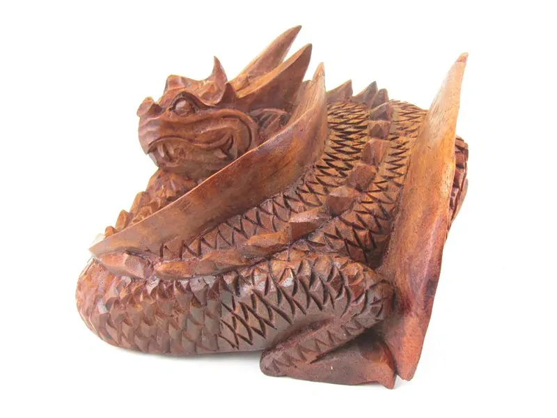 Dřevěný drak z Indonésie 17 cm