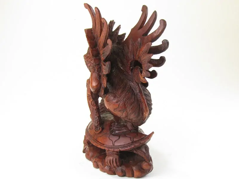 Dřevěný lev na želvě 32 cm 2. jakost