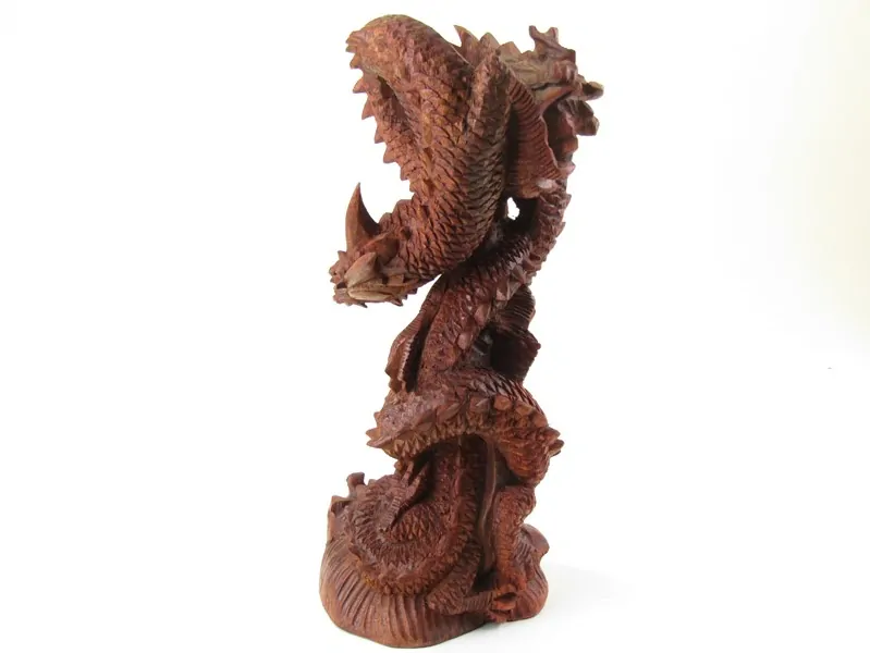 Dva dřevění draci na kmenu 37 cm