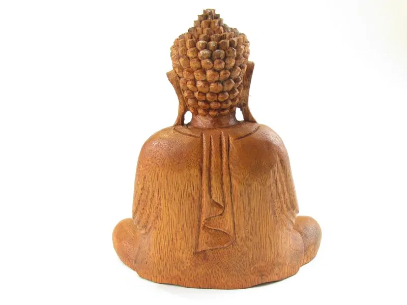 Socha Buddha ze dřeva 21 cm