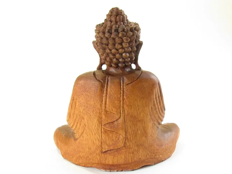 Buddha ze dřeva 21 cm