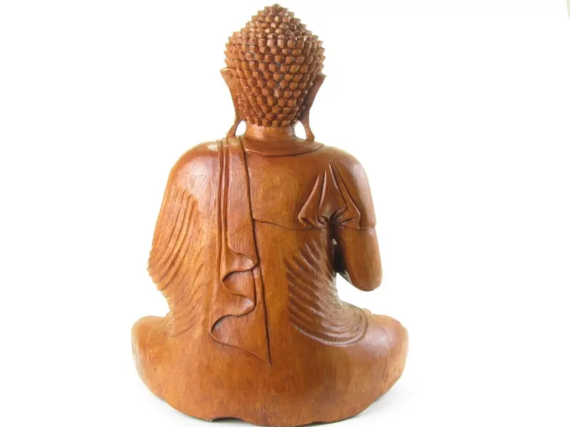 Dřevěná socha Buddhy – 52 cm