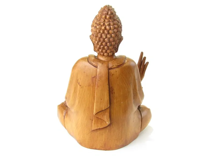 Buddha z Indonésie ze dřeva 20 cm