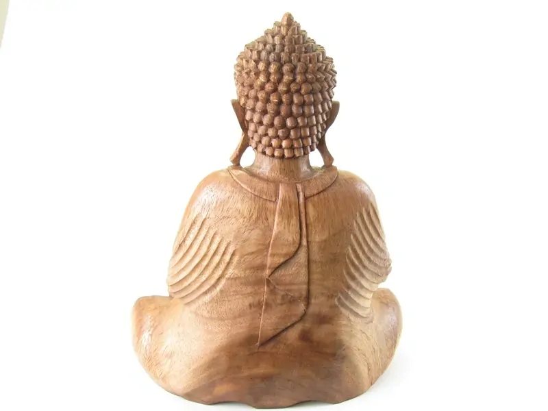 Buddha z Indonésie ze dřeva 34 cm