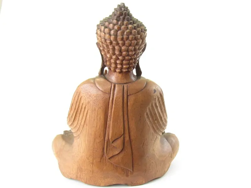 Buddha z Indonésie ze dřeva 31 cm