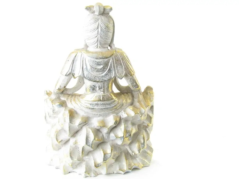 Buddha ze dřeva 30 cm