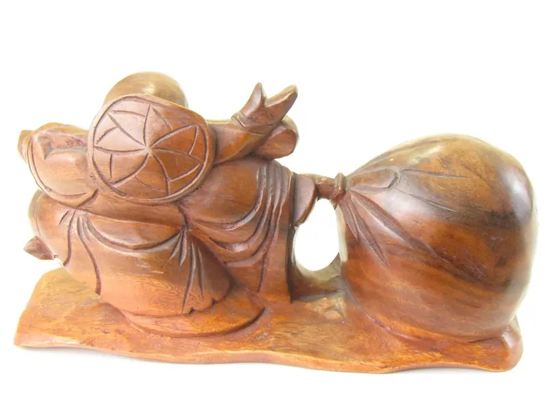 Budai dřevěný s pytlem 30 cm