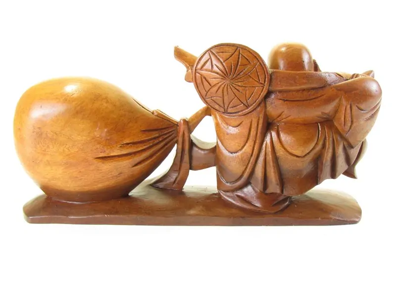 Budai dřevěný s pytlem 40 cm