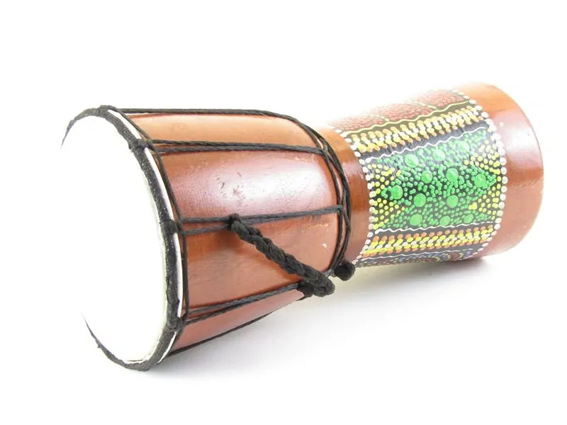 Buben dřevěný malovaný 25 cm