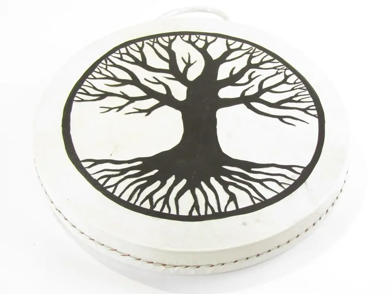 Ocean drum malovaný 30 cm se stromem