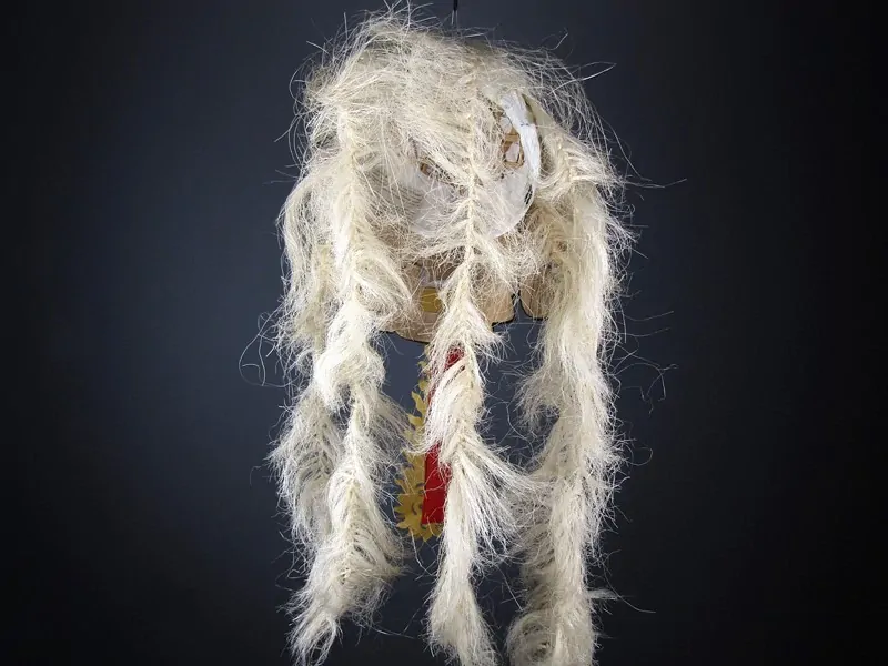 Maska černá vlasatá 70 cm 