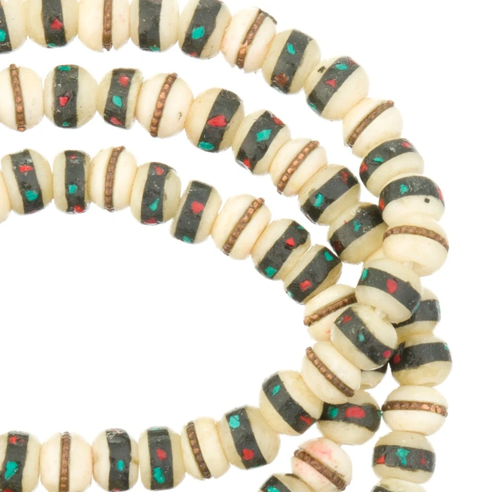 Mála z vykládané kosti přírodní bílá