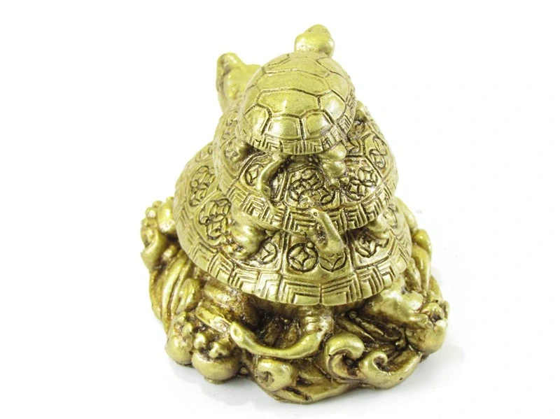 Tři želvy na sobě z pryskyřice 11 cm