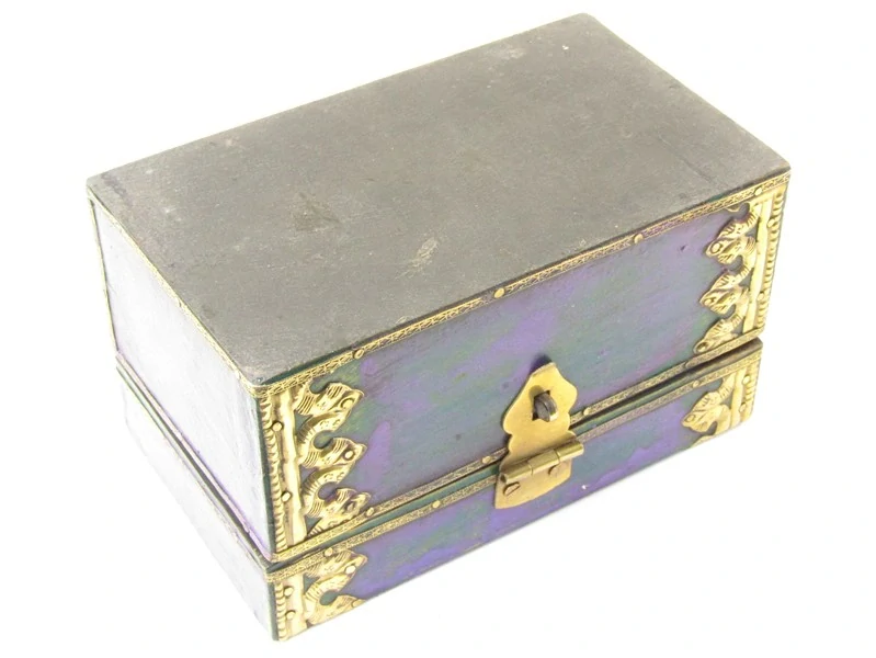 Indická krabička ze dřeva 