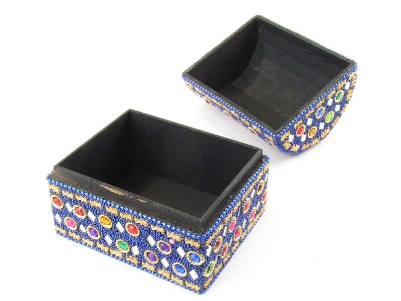 Dřevěná truhlička modrá