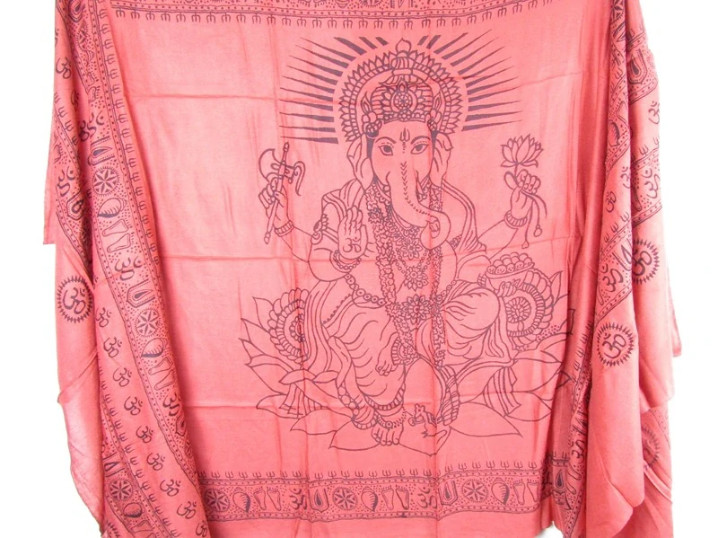 Sarong z Indie červený 95 x 185 cm