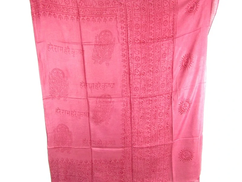 Sarong s Ganéšou vínový 100 x 180 cm