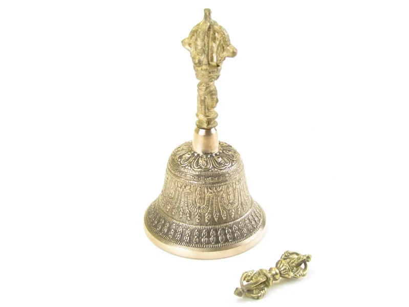 Tibetský zvon 16 cm s dorjetem