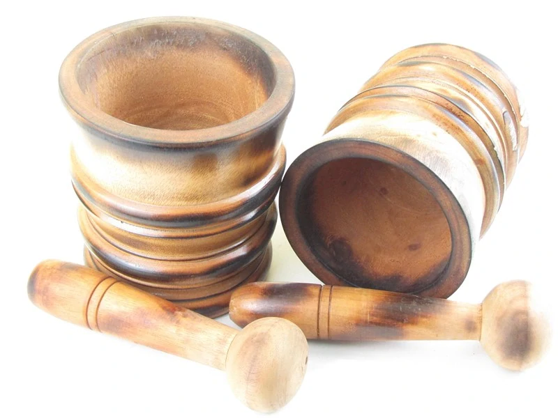2 kusy dřevěného hmoždíře 12 cm