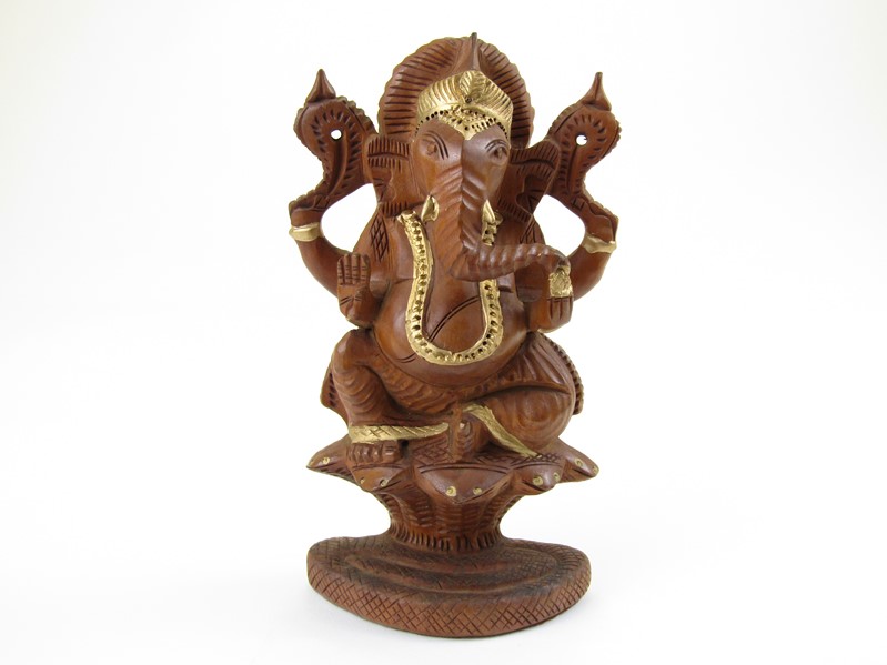 Dřevěná soška boha Ganéše 20 cm