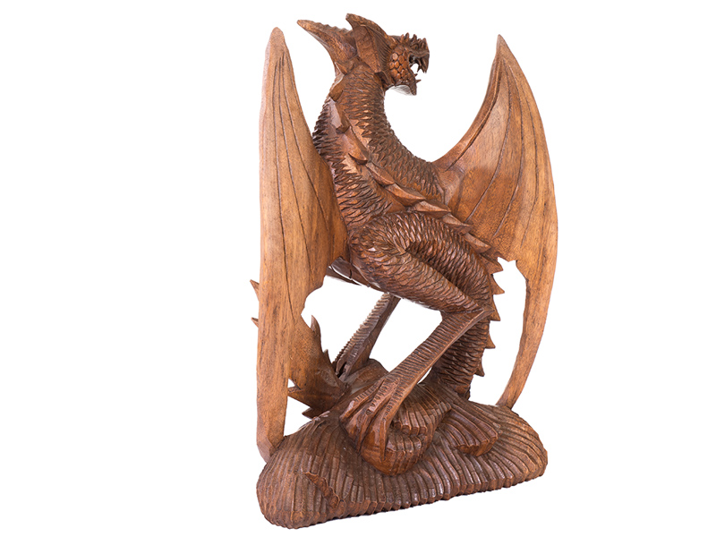 Dřevěný drak saurus 42 cm 